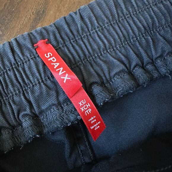 SPANX Twill Cargo Jogger Ankle Zip in Washed Black Charcoal Grey - Picture 9 of 15